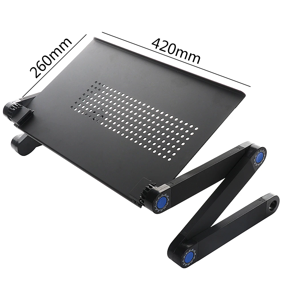  Computer Desks Portable Adjustable Foldable Laptop Notebook Lap PC Folding Desk Table Vented Stand 
