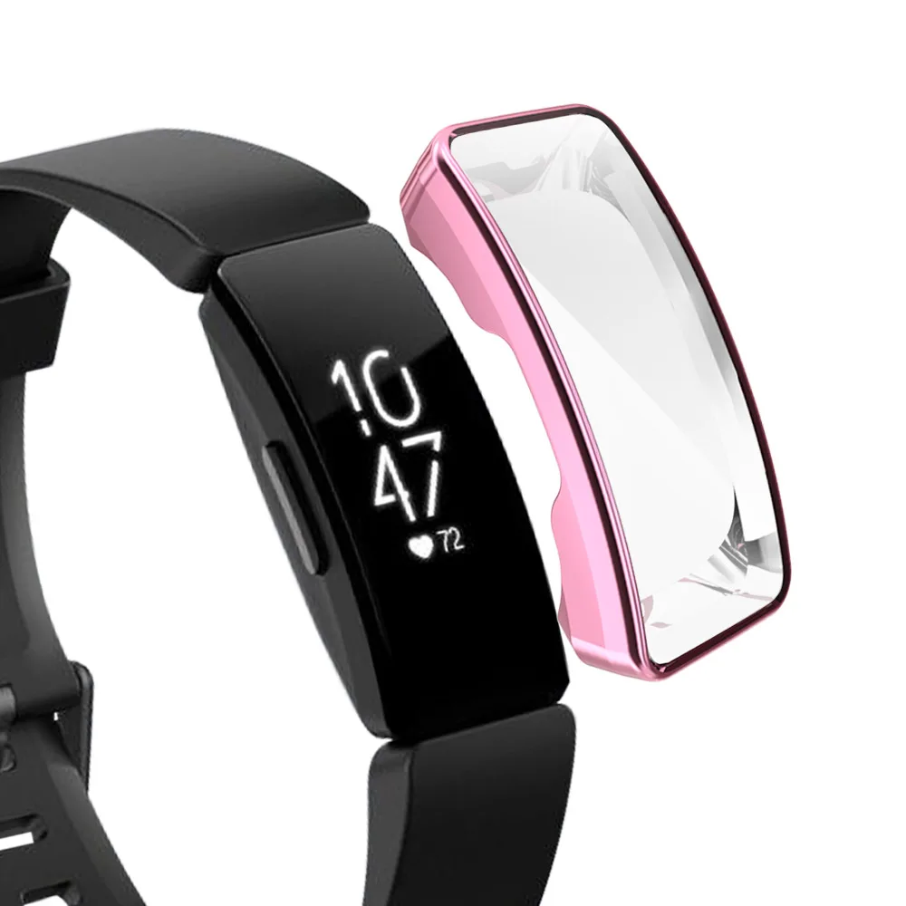 Чехол из ТПУ с покрытием, совместимый с Fitbit Inspire, чехол для часов, защитная крышка для экрана, Вэнь/женский чехол для часов
