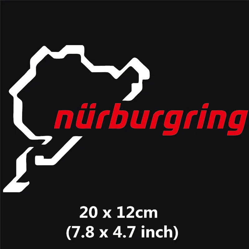 Nurburgring автомобиля Водонепроницаемый винил Стикеры наклейка на бампер, окно аксессуары из нержавеющей стали, аксессуары для VW Toyota Honda Ford BENZ Audi BMW Buick Opel GMC