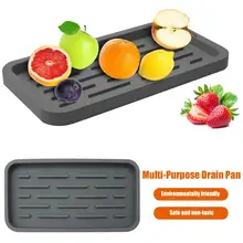 Пищевая силиконовая дренажная сковорода губка щетка диспенсер для мыла скруббер фрукты кухонная раковина лоток для хранения губка держатель аксессуары