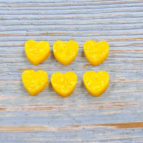 Fnixtar модный шарм любящее сердце форма синтетический опал OP Шарм 12 мм браслет с сердцем из опала камень Hoel Размер 1,5 мм 20 шт./лот - Окраска металла: yellow