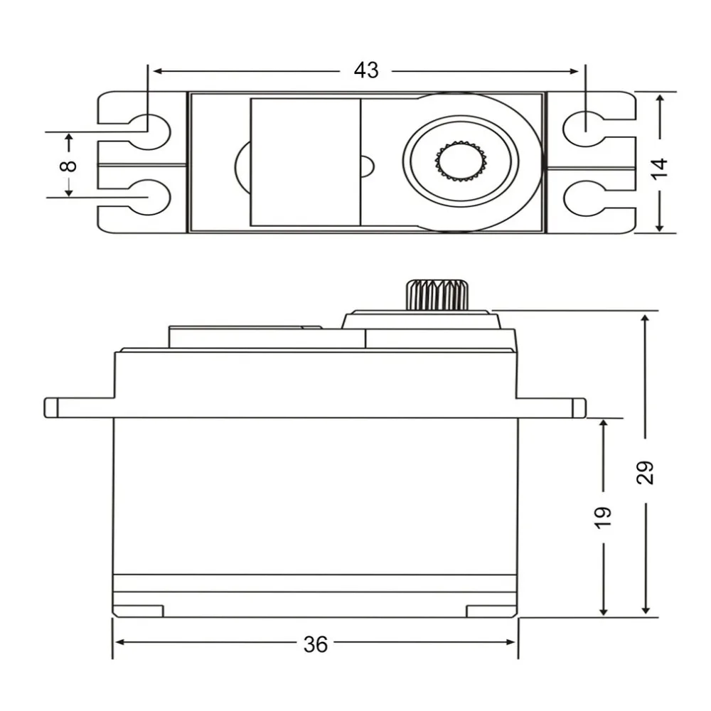 JX PDI-2504MG 4,8 V-6 V 4 кг металлическая передача цифровая Core Servo для RC 450 500 Вертолет с неподвижным крыло самолет Запчасти