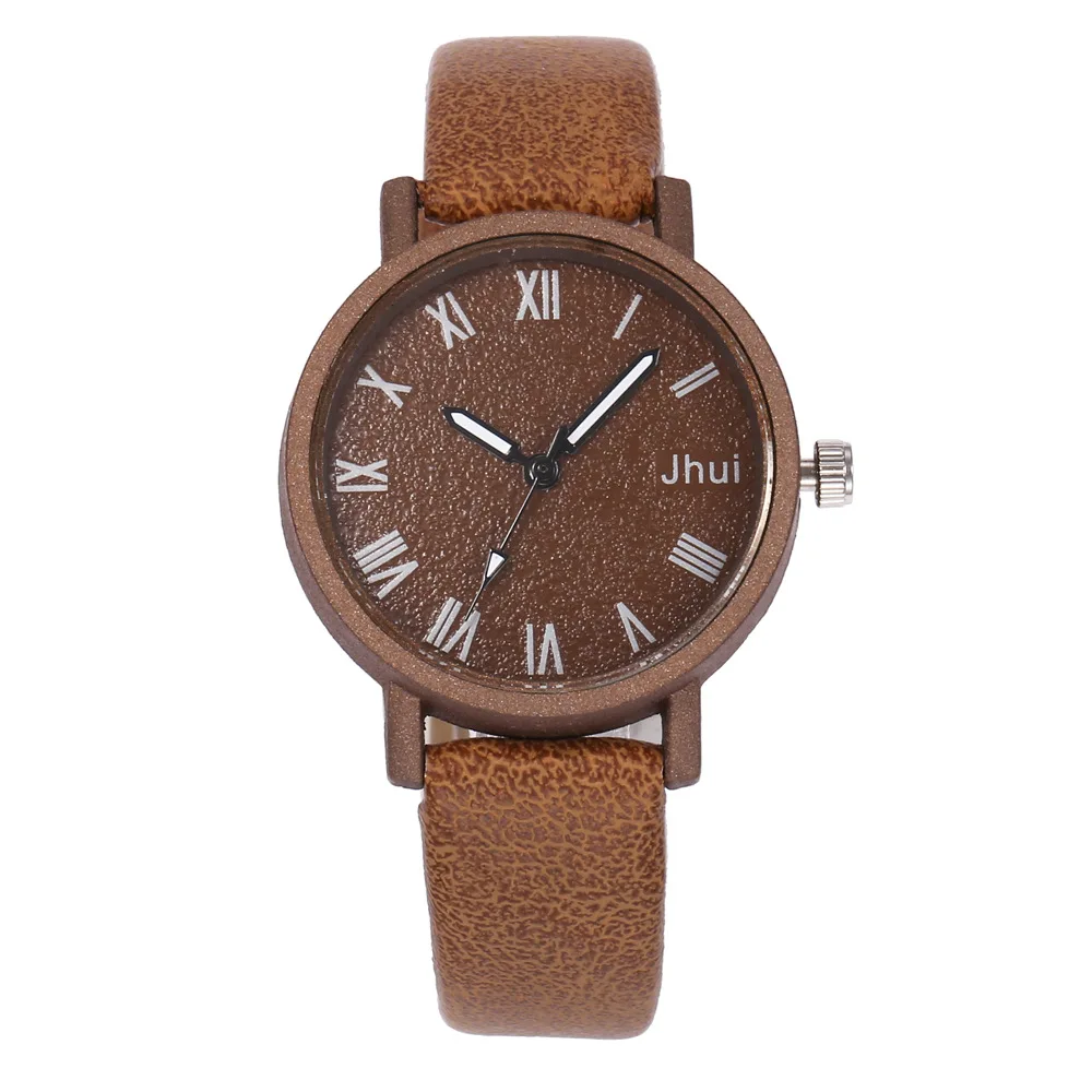

2019 Matte Surface Roman Scale Ladies Fashion Casual Belt Watch Female Models Brown Red Pink Black Quartz Watch Reloj De Dama