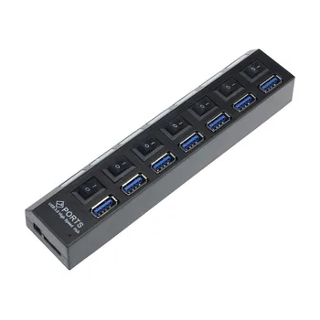 

7 Port USB 3.0 HUB High Speed With Power Adapter For PC Laptop Notebook Multi Usb Hub Usb Ugreen Type C Computer Accessories#20