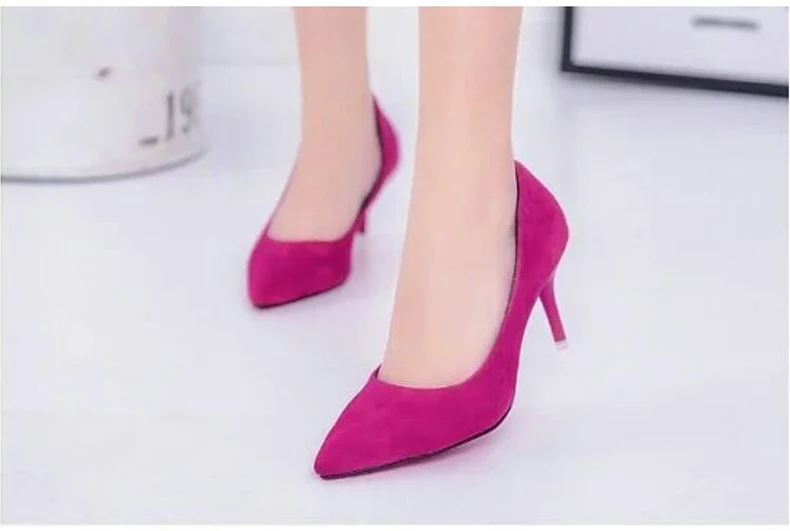 Women's Pumps Shoes High Heel Office Lady Pointed Toe Extreme High Heels Big Size 10 Slip-on White Womens Shoes Heels And Wedges (4)