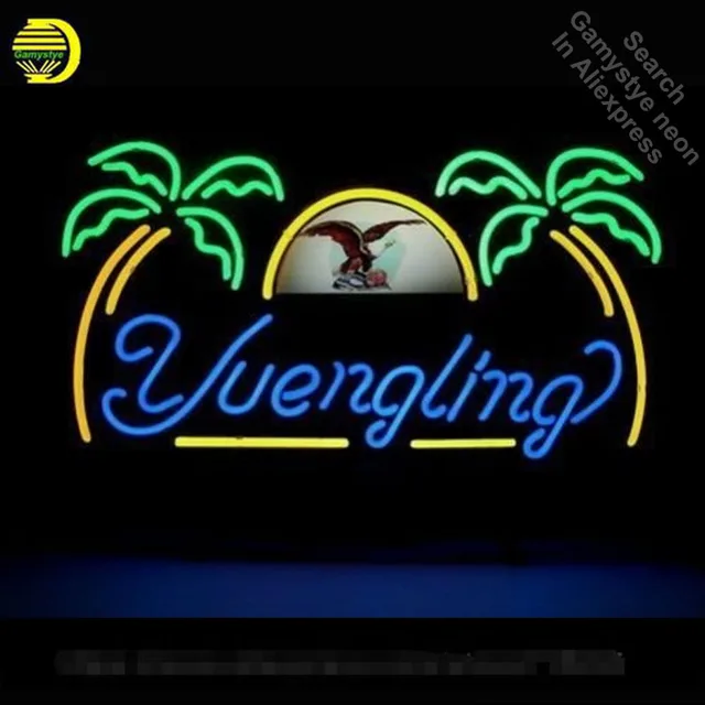 Yuengli Lager Eagle Neon Sign neon bulb Sign neon lights for Beer Bar Pub glass Tube Handcraft Lamps Iconic Sign store Display