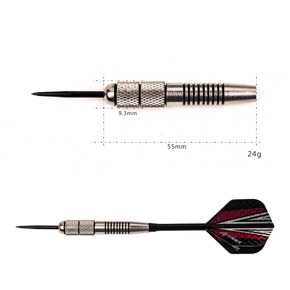 3Pcs/Carton High quality 24g Professional Steel Dart With Darts Flying Barrel Accessories