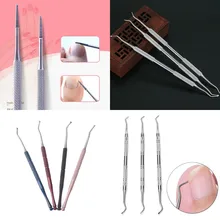 Вросший носок коррекция ногтей Лифтер пилка для ногтей чистая установка Инструмент Педикюр Уход за ногтями на ногах очиститель для крючков двусторонний