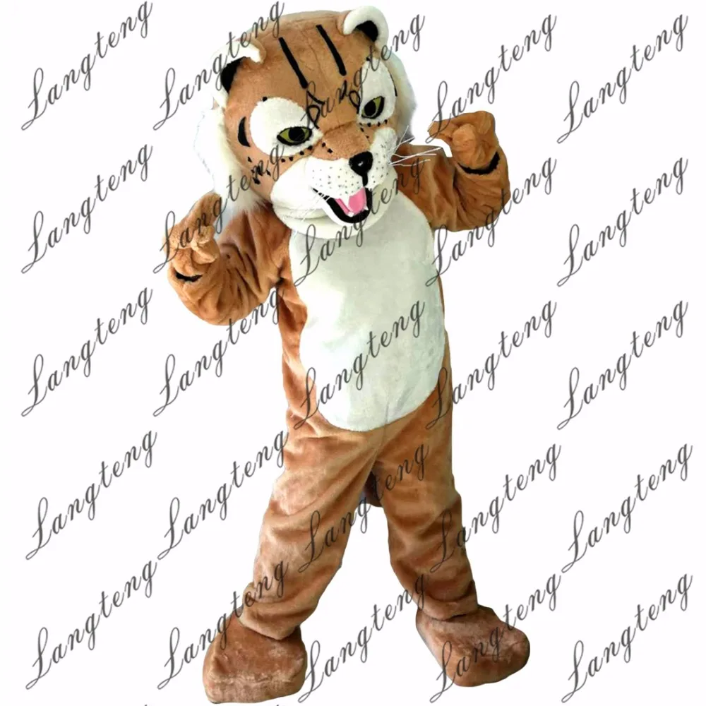 

Hot Sale Bobcats Mascot Costume Adult Size Halloween Outfit Fancy Dress Suit Free Shipping2019New