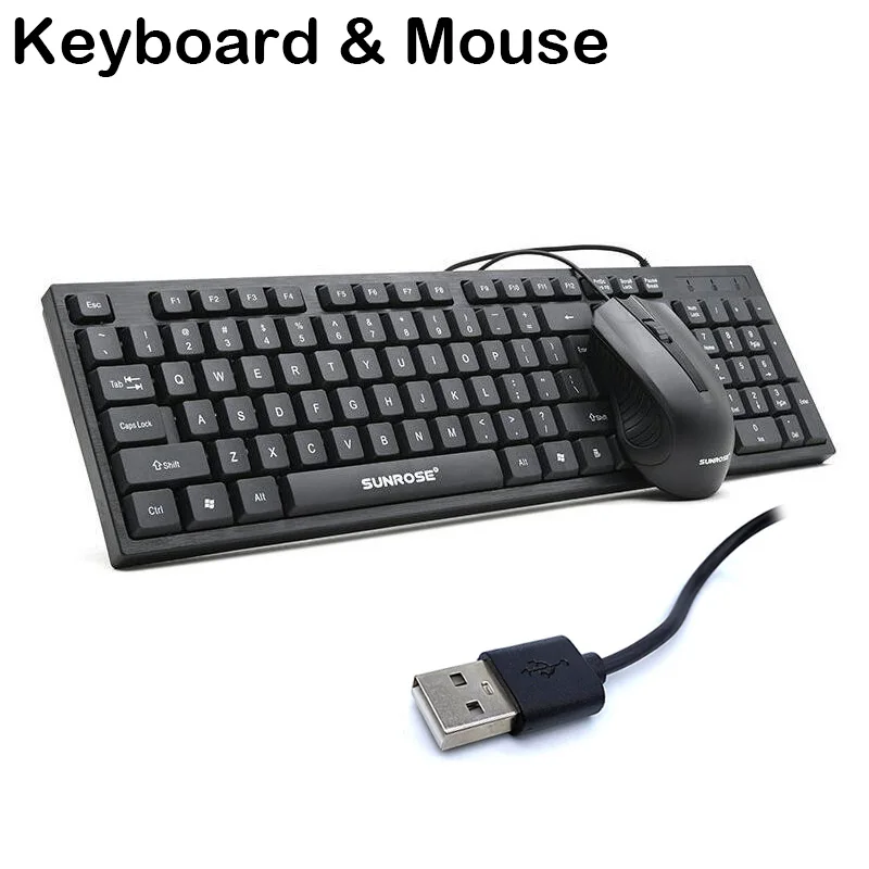 

Low Price Good Quality Keyboard And Mouse Set USB Wired Keyboards Kit For Computer PC Laptop Gaming Gamer Waterproof Long Cable