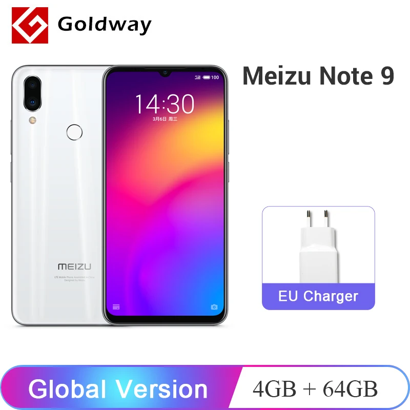 Meizu Note 9 смартфон с восьмиядерным процессором Snapdragon 675 ОЗУ 4 Гб ПЗУ 64 ГБ 6 2 дюйма 48 МП