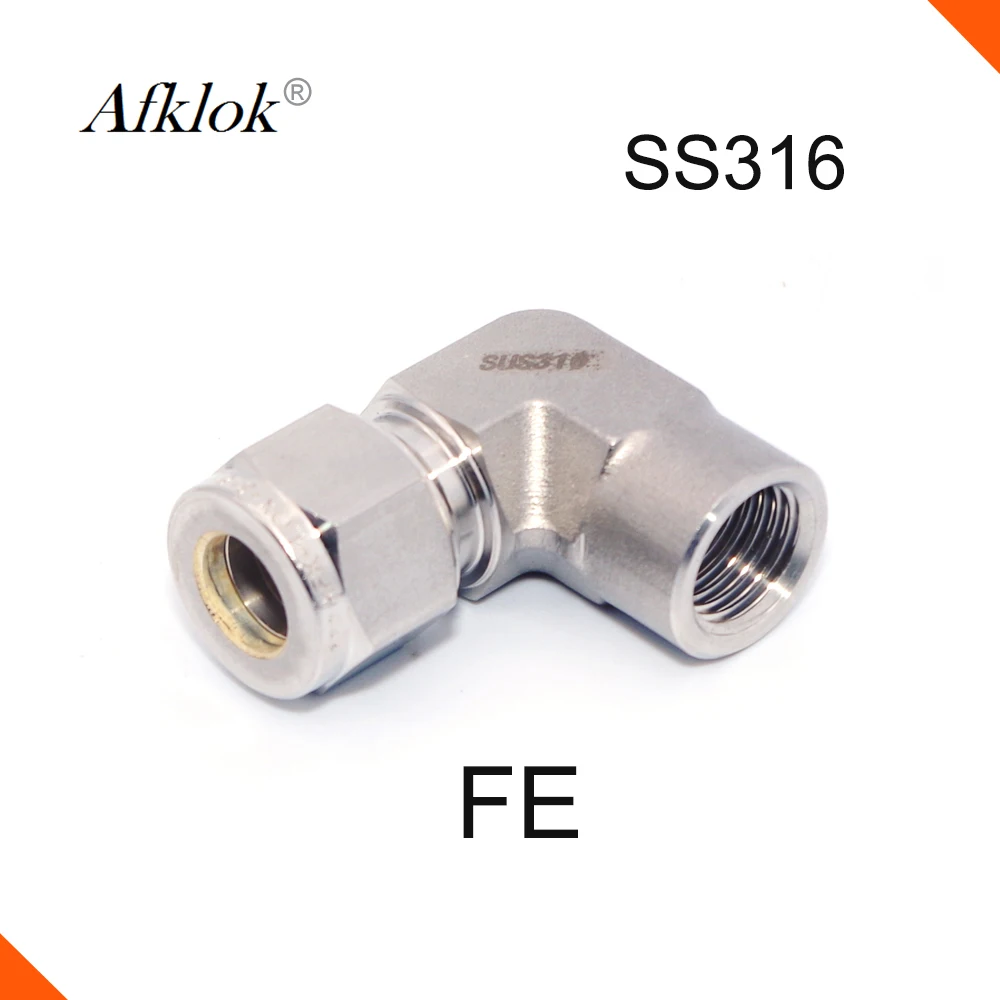 

Elbow Fitting 20mm 22mm 25mm 1/8" 3/16" Ferrule Tube OD x Female Threaded stainless steel 316 Pipe Fittings