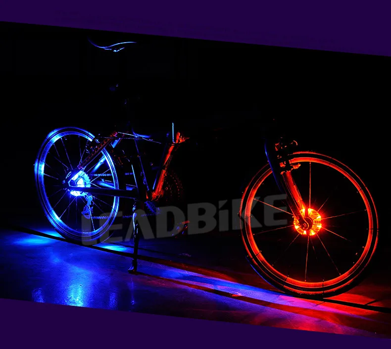 Leadbike велосипедные ступицы светильник велосипед передний задний фонарь светильник светодиодный спицевое колесо Предупреждение светильник Водонепроницаемый ночной езды аксессуары