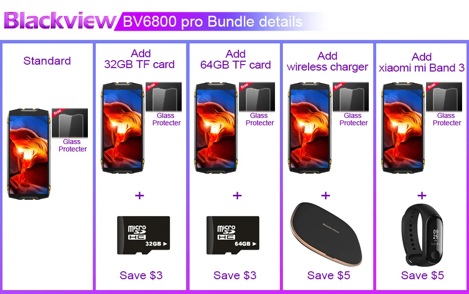 Blackview BV6800 Pro смартфон с 5 7 дюймовым дисплеем восьмиядерным процессором MT6750T ОЗУ 4