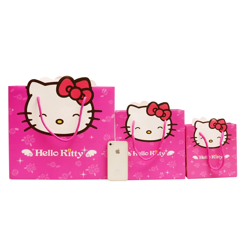Рисунок Hello Kitty Cat серии Бумага мешочек дети День рождения подарки вечере оптовая