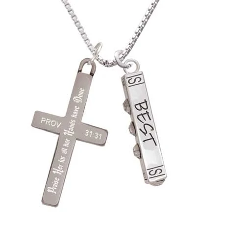 Best Friends Forever Bar - Praise Her - Cross Necklace (1)