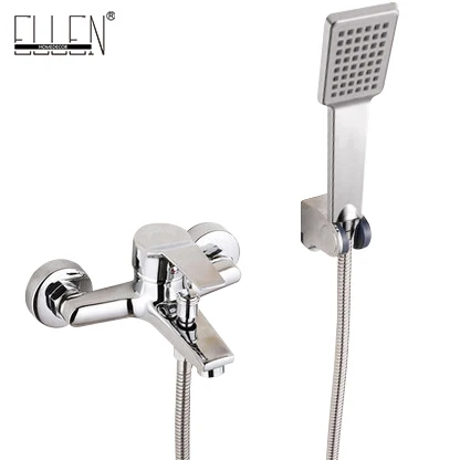 Wall mounted bathtub faucet with hand shower waterfall bath faucet brass chrome finish bath shower mixer FYB01