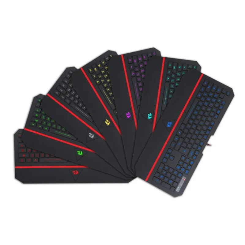 Gaming Keyboard K502 Redragon Kaeyboard RGB LED Backlit Illuminated Keyboard 104 Key Computer Gaming Keyboard SilentWrist Rest