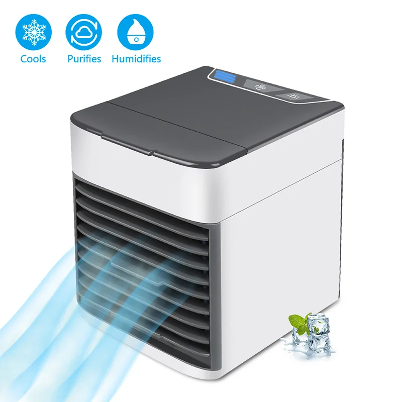 

Mini USB Portable Air Conditioner Humidifier Purifier 7 Colors Light Desktop Air Cooling Fan Air Cooler Fan for Office Room