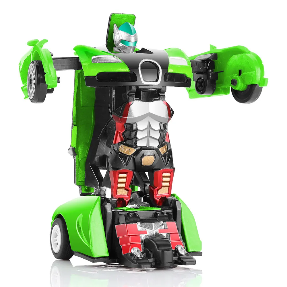 Dodoelephant деформационная машинка, игрушки-трансформеры в один ключ, мини-робот, пластик+ литая под давлением модель автомобиля, игрушки для мальчиков, крутые подарки, детская игрушка - Цвет: ESY6678B-2-G