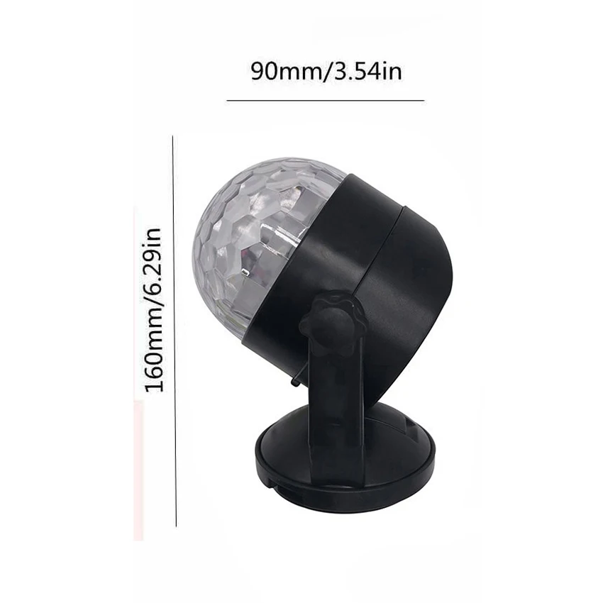 Portable Sound Activated Disco Party Lights Battery Powered/USB Plug in RGB Strobe Lamp Stage Par Light for Car Room Dance Party image 2