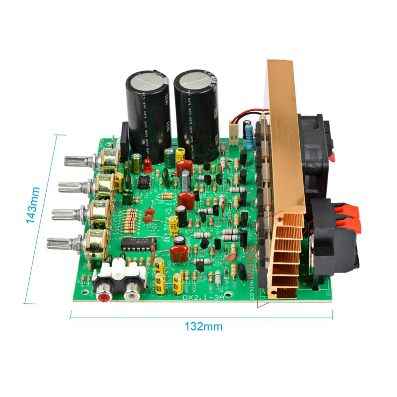 Аудио усилитель мощности плата 2,1 канала 240 Вт высокой мощности сабвуферный усилитель плата Amp двойной Ac18-24V домашний кинотеатр