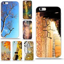 Wexoeq otoño en París naturaleza para Apple iPhone 4 4S 5 5C 5S SE 6 6S 7 8 Plus X TPU caja de llamada