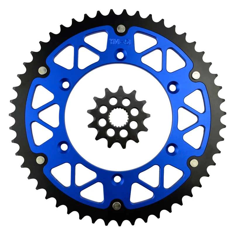 Motorcycle Parts 51-13 T Front & Rear Sprockets Kit For YAMAHA YZ250F YZ 250F YZ250 YZ 250 F 2001-05 2008-14 Gear Fit 520 Chain