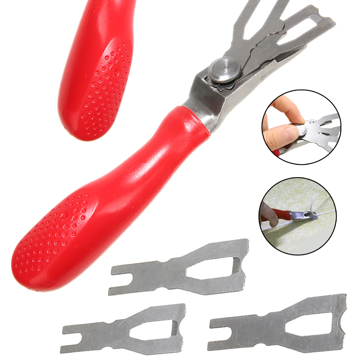 Vinyl Flooring Cleaning Knife Welding Cutting Kit Floor Carpet Trimming Skiving Tool With 3 Blade For Room Decor