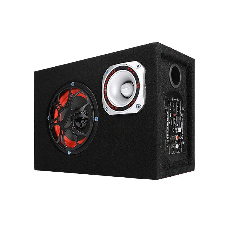 

8 Inch Sub Box Vented Port Subwoofer 450W Peak Active Powered Car Subwoofer Sub Enclosure Box
