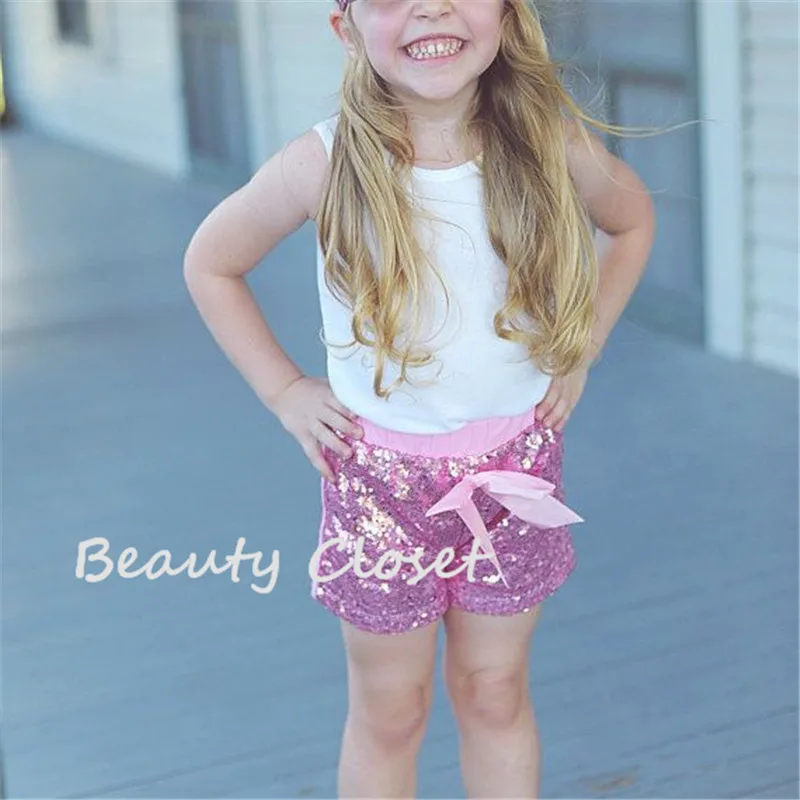 Children girl shorts,kids girls sequin shorts summer style in Shorts