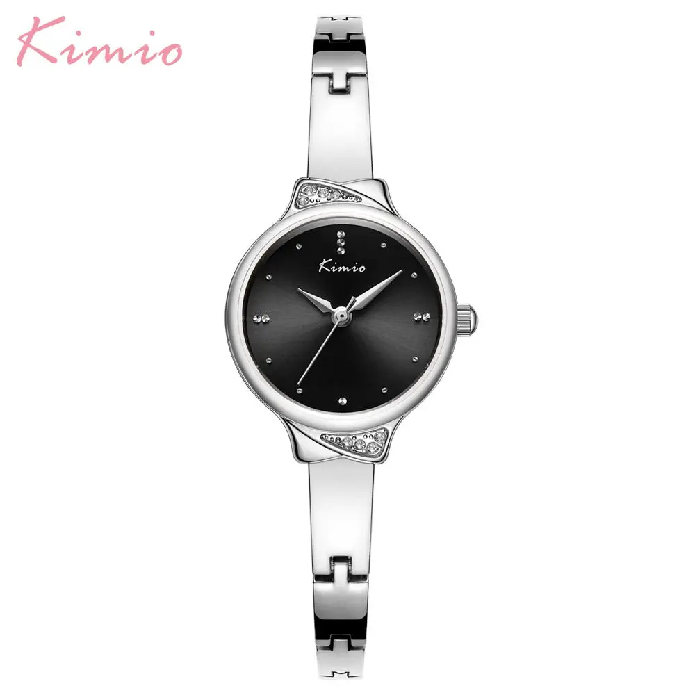 Бренд Kimio, модные женские часы, стальные роскошные женские часы, кварцевые наручные часы для девочек, водонепроницаемые, Relogio Feminino, подарочная коробка - Цвет: K6280S-GZ1WWH