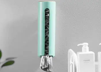 

1PC Wall Hanging Garbage Bag Box Home Grocery Bag Holder Wall Mount Storage Dispenser Plastic kitchen Organizer Rack OK 0846