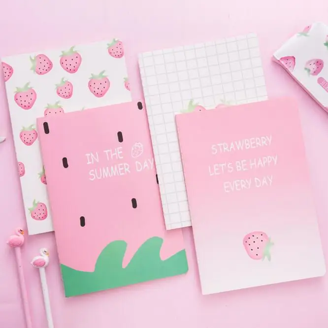 

4pcs/Lot Kawaii Cartoon A5 32K Line Notebook To Do It Note Dairy Weekly Planner Memo Note School Office Stationery