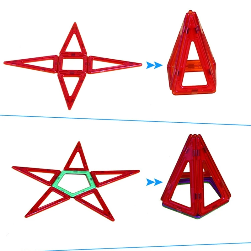 52 шт./компл. Стандартный Размер Магнитные строительные блоки, игрушки, сделай сам, 3D Магнитный конструктор образовательный кирпич подарок для малыша