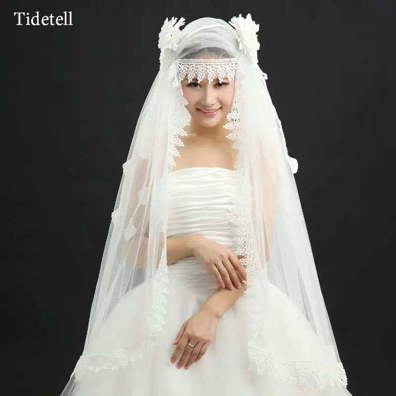 Modern Soft Tulle Comfortable Lace Edge Mid-Length Bridal Veils Special Wedding Accessorizes Charming Luxury Chic | Свадьбы и