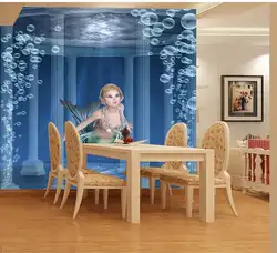 3D комнаты Фреска фото обои мечта Русалка миф море мировой живописи фото диван ТВ стены нетканого стены наклейка обоев