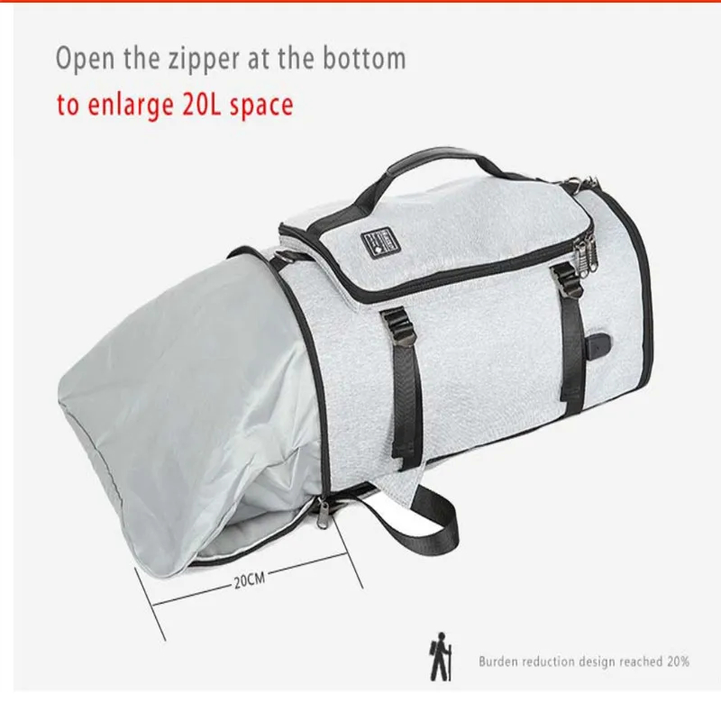 Умный спортивный рюкзак USB для мужчин и женщин, большой рюкзак, противоугонные спортивные сумки для 17 дюймовых ноутбуков, рюкзак для