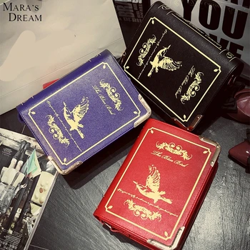 

Girls Female Funny England Style Retro Shoulder Crossbody Bags Diagonal Magic Dictionary Printed Books Bag Messenger Bags women