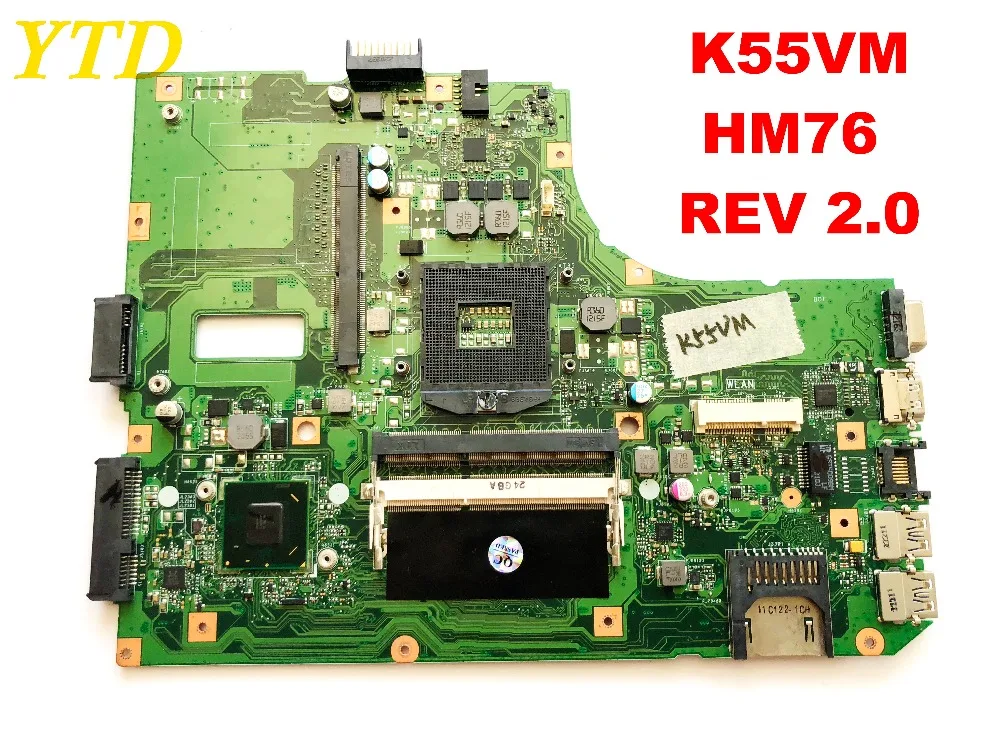 

Original For ASUS K55VM laptop motherboard K55VM HM76 REV 2.0 tested free shipping