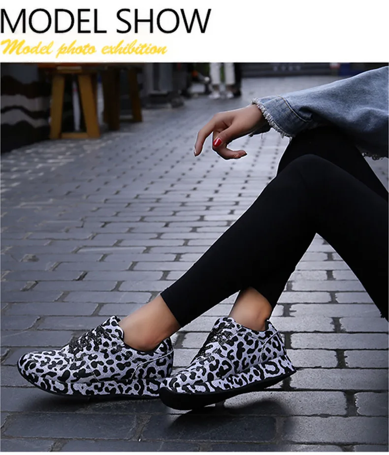 2019 Spring New sneakers women shoes fashion Leopard Woman Sneakers Leisure Platform Shoes Breathable Casual Women Shoes (6)