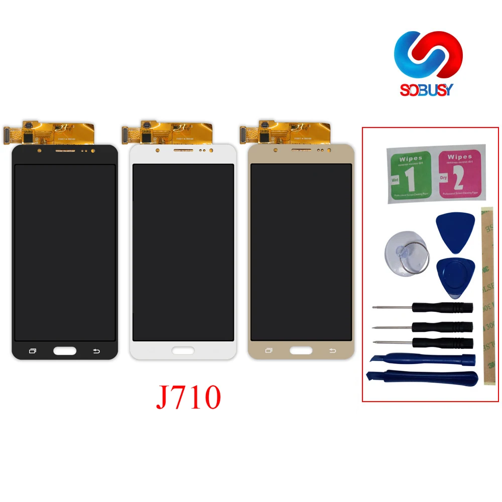 

Phone LCDs Part For Samsung Galaxy J7 2016 J710 J710F J710M J710H J710FN LCD Display Digitizer Assembly Touch Screen replacement