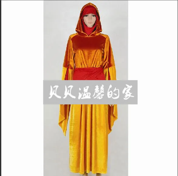CosplayArt Star War font b Cosplay b font The Phantom Menace Queen Amidala Costume Orange Dress