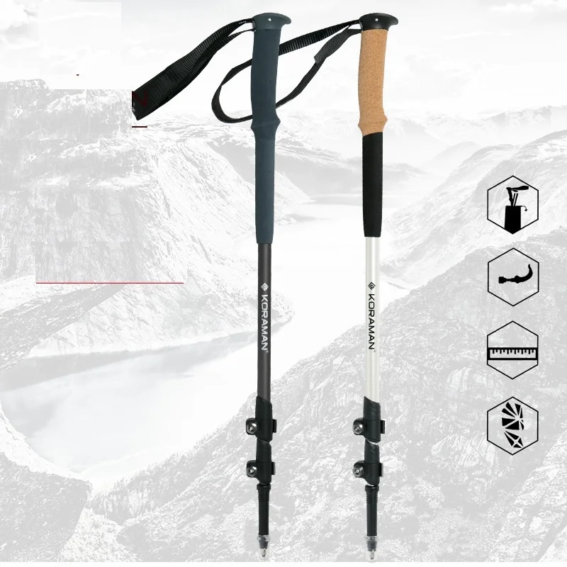 1 пара треккинговых палок для скандинавских прогулок алюминиевые телескопические тропы для походов трость с ручкой eva
