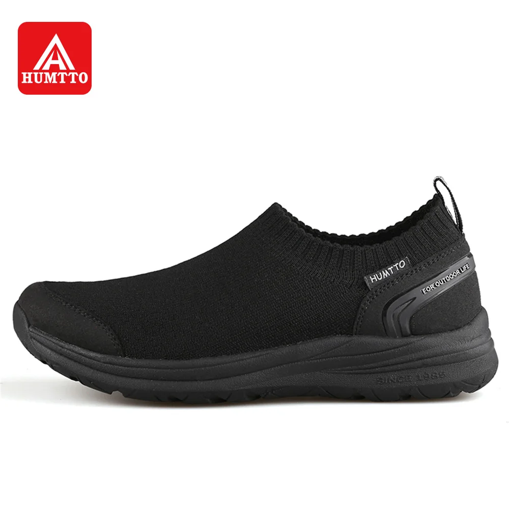 

HUMTTO Men's Running Shoes Breathable Damping Sneakers Comfortable Slip-on Light PU+Fabric Spring Autumn Male Sport Shoes