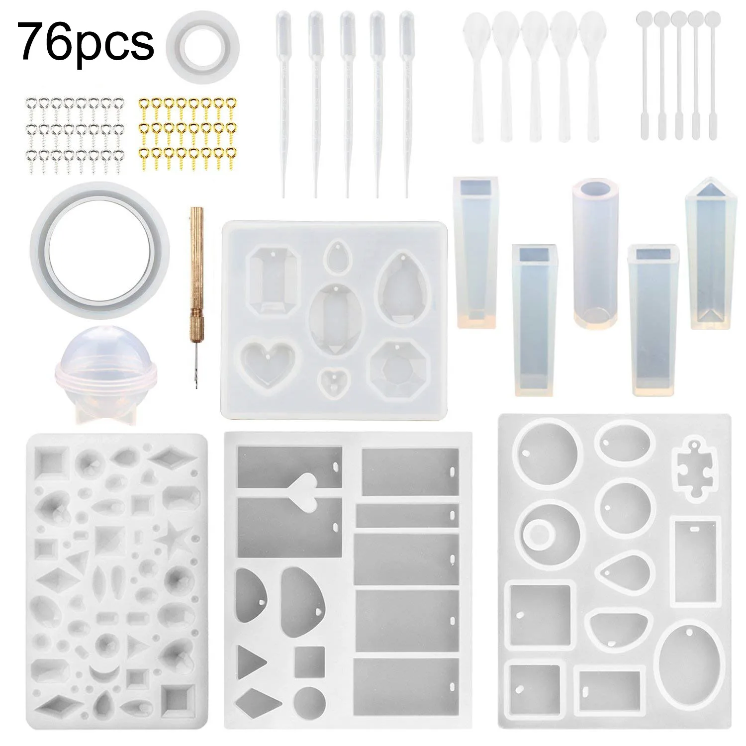 

Mould Accessories DIY Jewelry Mold Crafts Multi-Purpose Non-Stick Earrings Recyclable Silicone Handmade Useful