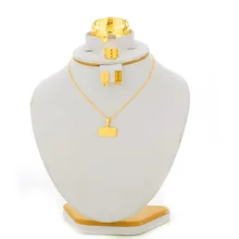 My Baby Princesse Franch комплекты украшений для женщин золотистого цвета квадратный серьги/ожерелье наборы арабские/Африканские свадебные украшения для невесты
