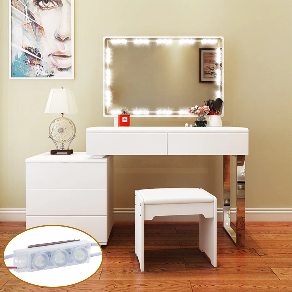 diy makeup vanity with lights