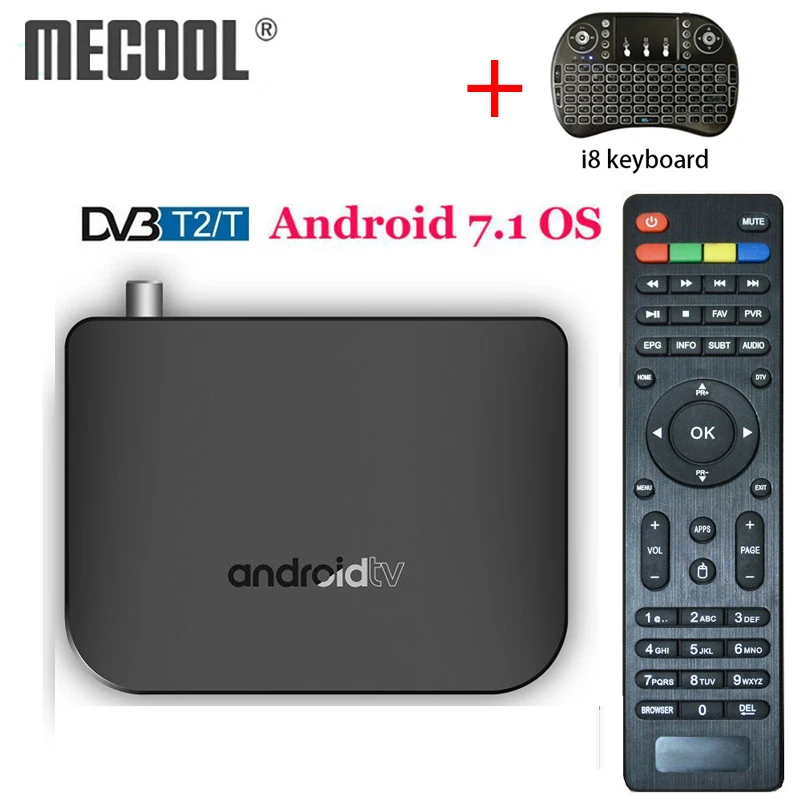 

DVB-T2/T Android TV Box Amlogic S905D Quad Core 1GB 8GB 1080P 4K 30fps Youtube MECOOL M8S PLUS DVB Smart IP TV Box Media Player