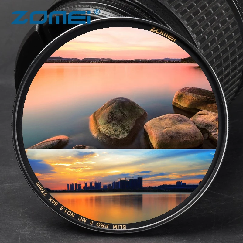 

Zomei ND8 ND64 ND1000 Filter 3-Stop 6-Stop 10-Stop ND Filter Professional Photography Neutral Density Filter 52/55/58/62/67/72mm